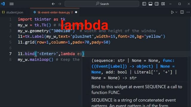 Mouse entry and leave event on Tkiner Label to update attributes by using config смотреть онлайн