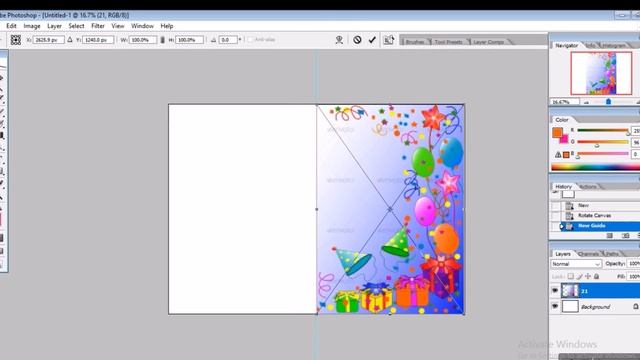 Create a Greeting Card Using Adobe Photoshop CS2 | Easy | Tutorial смотреть онлайн