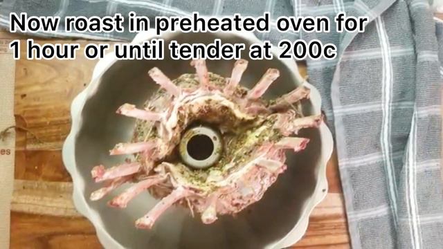 Roasted Rack Of Lamb Crown / Roasted Lamb Chops Crown / With Peas Pulao