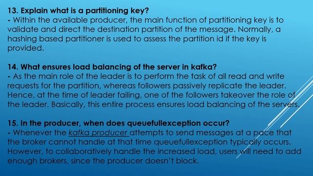Very Important KAFKA Interview Questions and Answers|Big Data interview|Hadoop developer interview смотреть онлайн