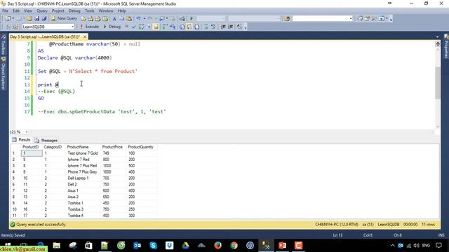 Day5: Using Dynamic SQL in Programming with Stored Procedure смотреть онлайн