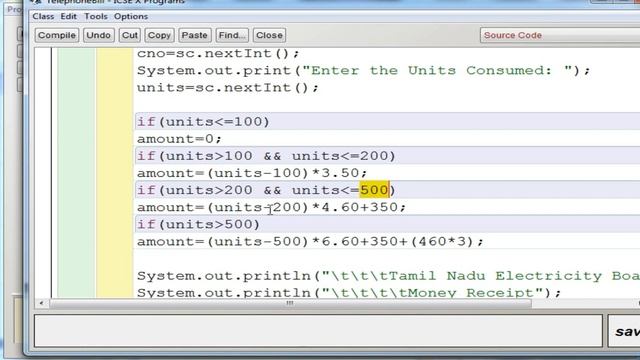 Telephone Bill Calculation | Program Example | if-else | Java | ICSE смотреть онлайн
