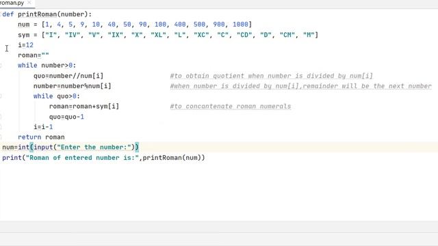 Number to Roman Conversion Using Python смотреть онлайн