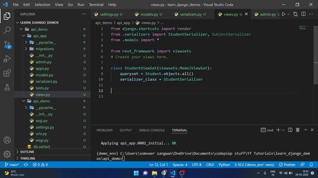 Making restful School Admin APIs in Django смотреть онлайн