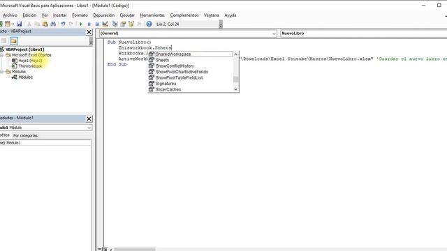 Macros VBA: Crear, guardar y copiar datos a un nuevo libro de trabajo смотреть онлайн