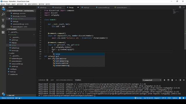Discord.py Bot Yapımı : Bölüm 13 (GIF KOMUTU) / Rewrite смотреть онлайн
