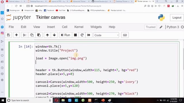 Tkinter canvas widget in python | How to create canvas and how to add images in tkinter window смотреть онлайн