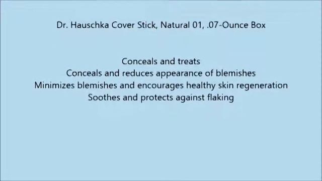 Dr Hauschka Cover Stick, Natural 01, 07 Ounce Box смотреть онлайн