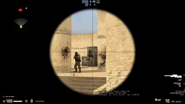 Стрельба из AWP от игрока команды «Virtus.pro» смотреть онлайн