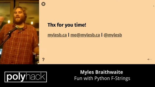 Myles Braithwaite - Fun with Python F-Strings смотреть онлайн