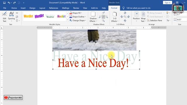 How to Write on a Picture in word | ছবির উপর লেখা Write text on image, How to write an image in Wor смотреть онлайн