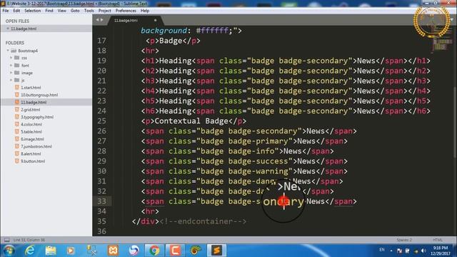 Qhia website bootstrap4 badges part11 смотреть онлайн
