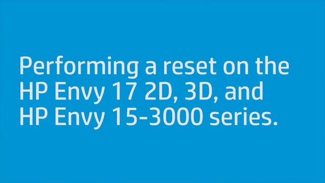 Hard or Force Reset a Fixed Battery | HP Notebooks | HP Support смотреть онлайн
