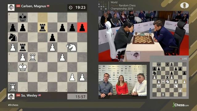 Wesley So vs. Magnus Carlsen: Fischer Random Chess Championship 2019: Game 3 смотреть онлайн
