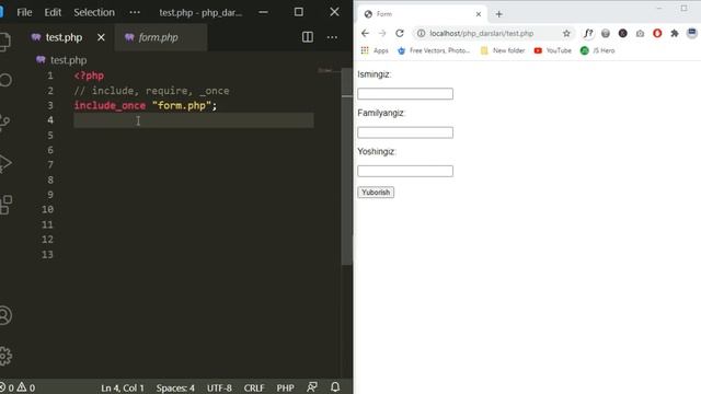PHP 59-dars. Include va Require смотреть онлайн