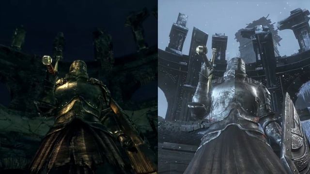 DARK SOULS 1 vs DARK SOULS 3 - Ariandel vs Ariamis смотреть онлайн