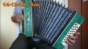 Раскинулось море широко (Л. Утёсов) разбор на гармони №-356 с цифрами