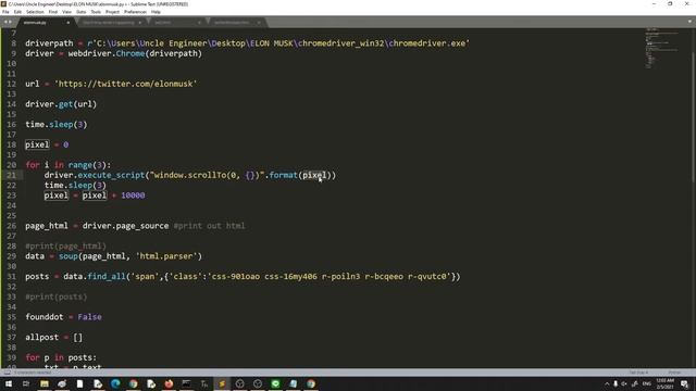 ดึงโพส Twitter ของ Elon Musk ด้วย Python + Selenium แล้วส่ง LINE смотреть онлайн