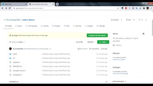 Как залить React проект на Github смотреть онлайн