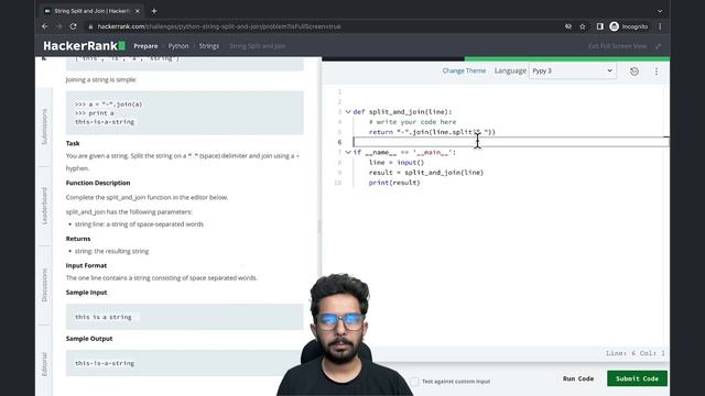 HackerRank String Split and Join Python Solution Tutorial смотреть онлайн