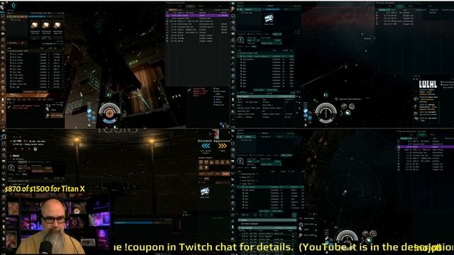 Quad Client Null Hauling - Presented in 4k - EVE Online Live смотреть онлайн