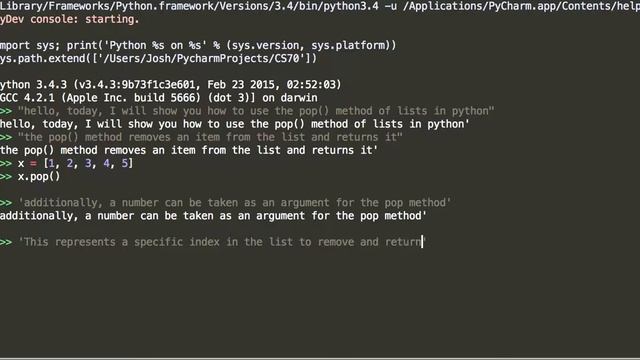 The pop() method of Python lists смотреть онлайн