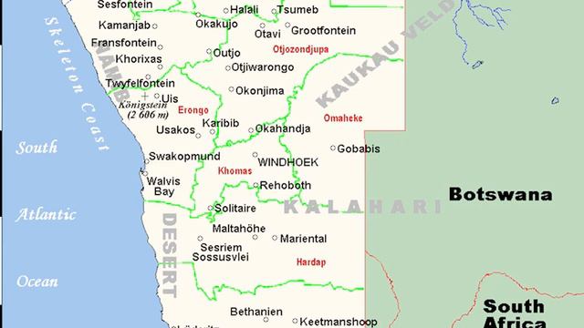 MAP OF NAMIBIA смотреть онлайн