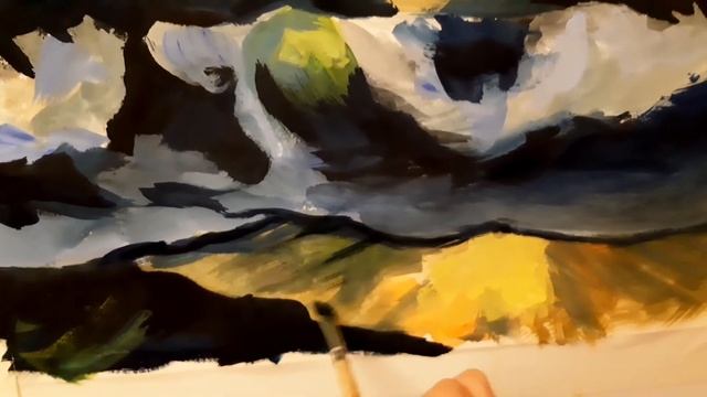Рисую Морской пейзаж гуашью?/I draw Seascapes with gouache смотреть онлайн