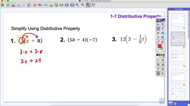 DA_U2_1-7A Distributive Property Review смотреть онлайн