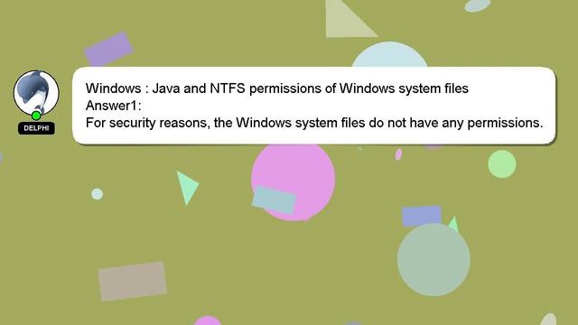 Windows : Java and NTFS permissions of Windows system files смотреть онлайн