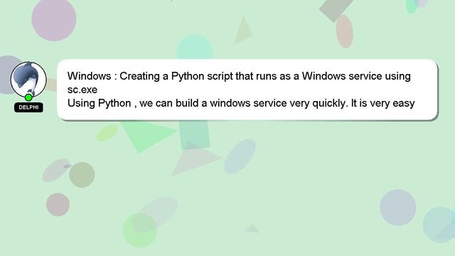 Windows : Creating a Python script that runs as a Windows service using sc.exe смотреть онлайн