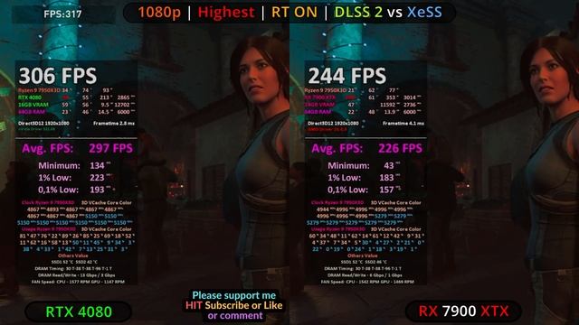 RTX 4080 vs RX 7900 XTX TEST in 12 GAMES / DLSS 3 FSR / 1080p 1440p 4K / Ray Tracing / R9 7950X3D смотреть онлайн