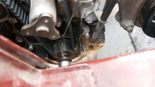 установка шестерён распредвала Kia Spectra 1.6 . Метки при замене ремня ГРМ Киа Сектра