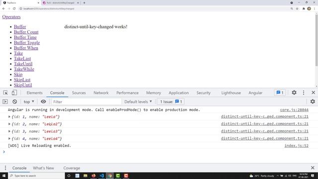 29. RxJS DistinctUntilKeyChanged Operator - Filtering Category Operator in RxJS смотреть онлайн