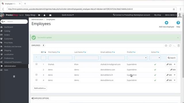 PrestaShop Addons BO login using 3 demo accounts смотреть онлайн