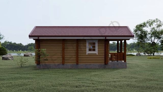 Баня 02. ( 44.48м2 ) Внешний вид. смотреть онлайн