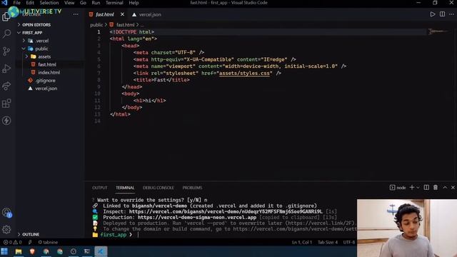 How To Deploy Your Website For Free In 5 Mins | Vercel Tutorial | vercel.json Guide | Web Hosting | смотреть онлайн