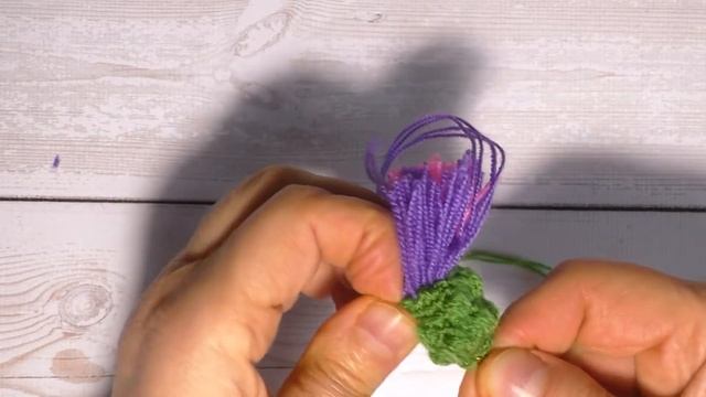 Как связать цветок. Цветок вязаный крючком Чертополох смотреть онлайн