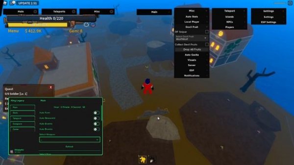 [UPDATED] Roblox | King Legacy Script/Hack GUI | Auto Farm | Bring Devil Fruit *2021 PASTEBIN*