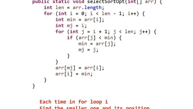 Java Algorithm - Select Sort Optimization (Java) смотреть онлайн