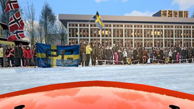 Assetto Corsa / Karlstad Arena / Snow / flags and trees animation смотреть онлайн