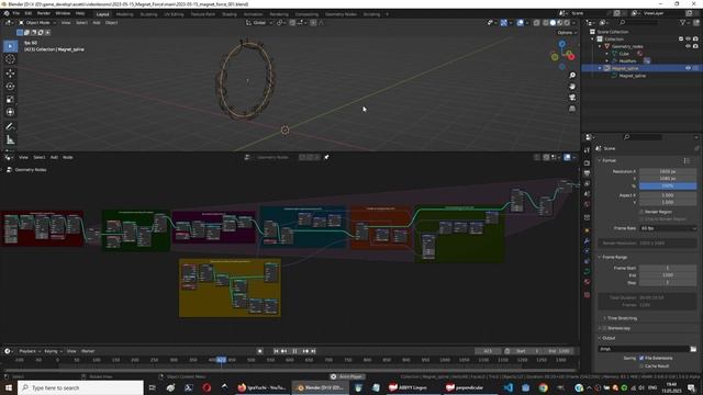 Simulation Nodes Blender 3.6 for abstract animation (ноды симуляции в Блендер абстрактная анимация) смотреть онлайн