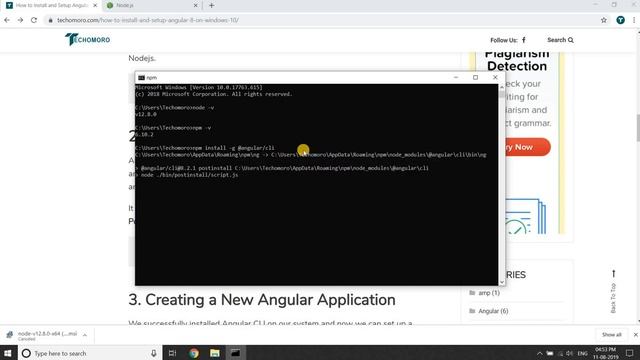 How to Install and Set Up Angular 8 on Windows 10 - Techomoro смотреть онлайн