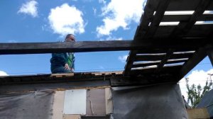 Беседка из поддонов часть 1.