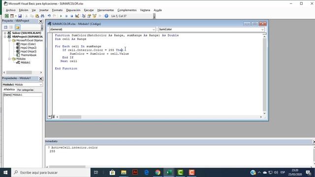 EXCEL 2019: Sumar celdas por color смотреть онлайн