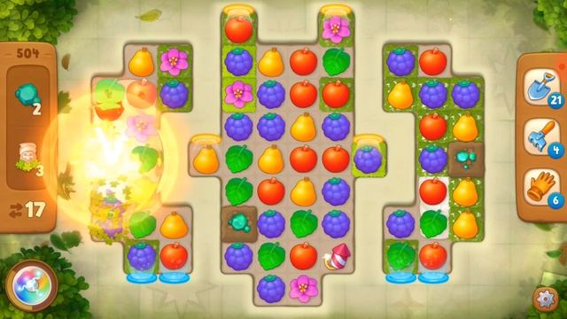 Прохождение Gardenscapes level 504 без бустеров смотреть онлайн