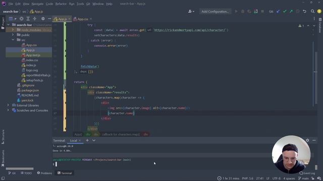React Live Search Bar (Rick & Morty Edition) смотреть онлайн