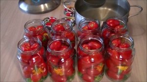 Помидоры с бархатцами на зиму