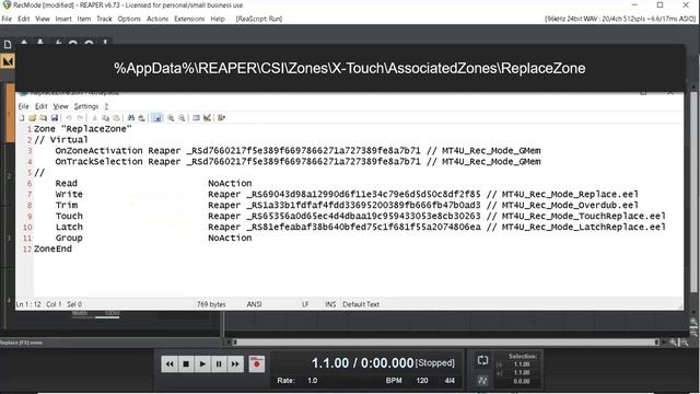 Controlling MIDI Rec-Mode in Reaper with CSI and X-Touch (or MCU). смотреть онлайн