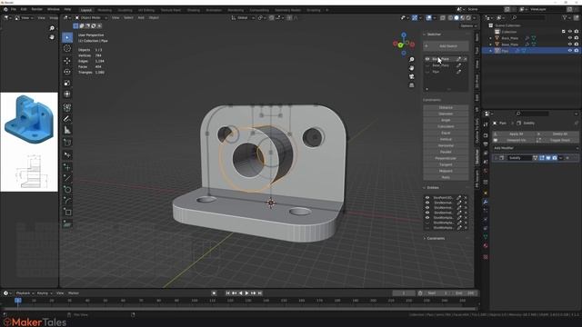 CAD Modeling In Blender 3.2 | Using CAD Sketcher смотреть онлайн